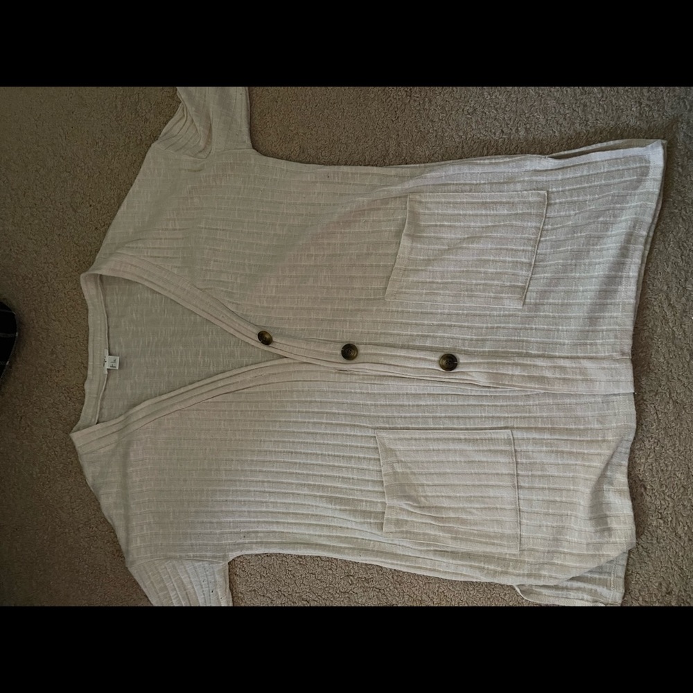 Cream button cardigan